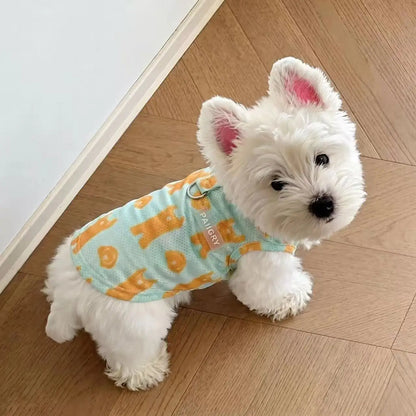 2Pcs Dog Cooling Clothes Set – Breathable Summer Vest & Sun Hat