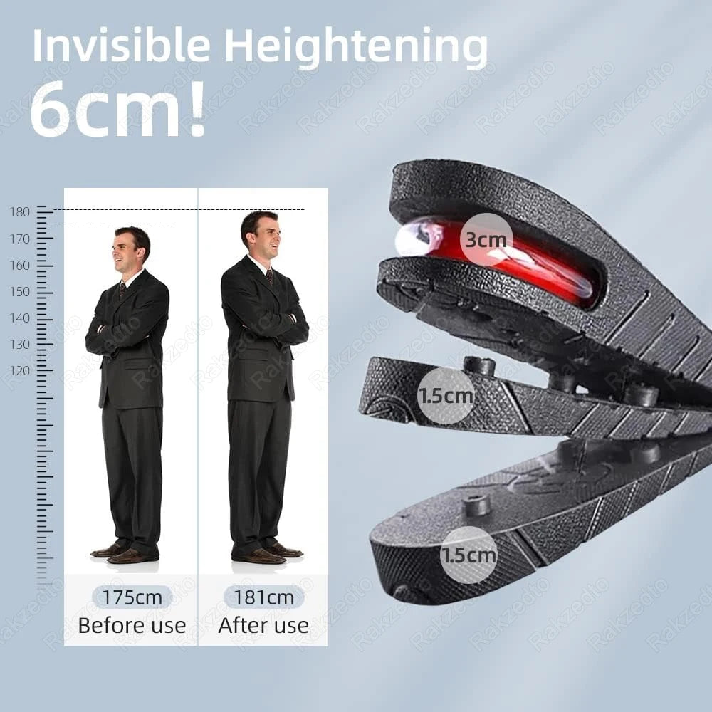 Height Increase Insoles – 3–5cm Invisible Heel Lift Inserts