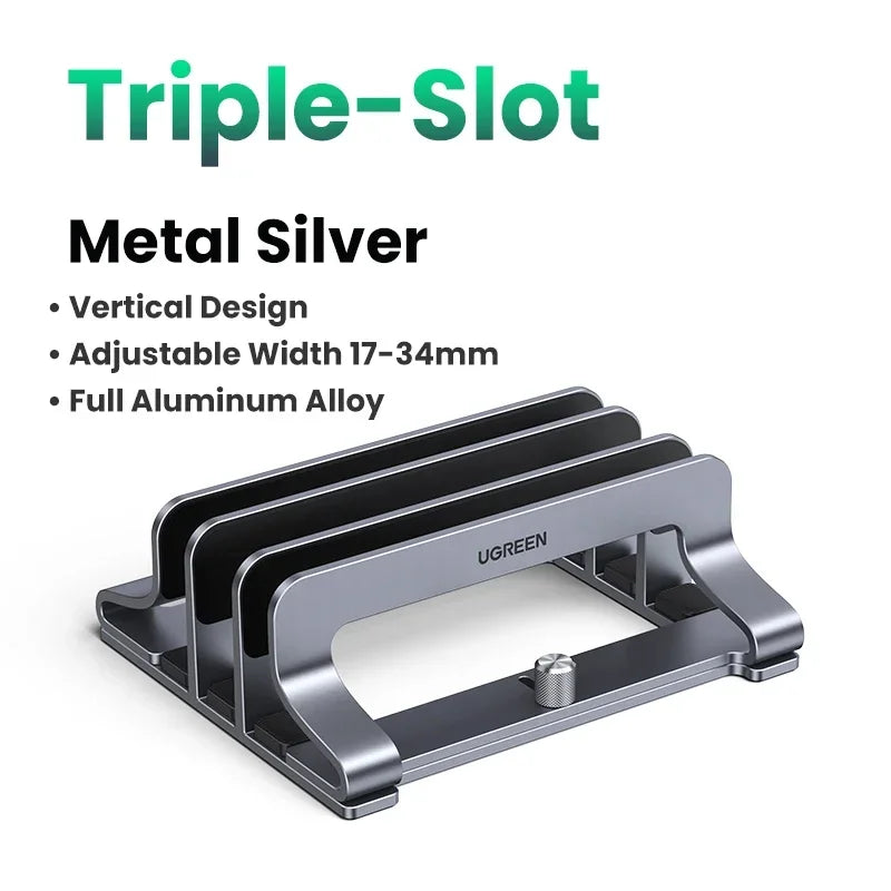 Vertical Laptop Stand Adjustable Aluminum Desk Stand for Laptop