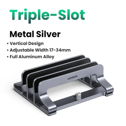 Vertical Laptop Stand Adjustable Aluminum Desk Stand for Laptop
