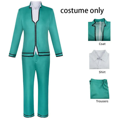 Anime Saimu Kuzuo Cosplay Costume Disaster Life K- Nan Role-playing Props Saiki Kusuo Uniform Top and Pants Saimu Kuzuo Outfits