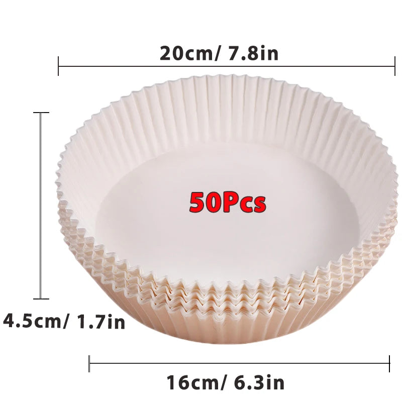 Air Fryer Paper Liners Disposable Round Parchment Baking Sheets