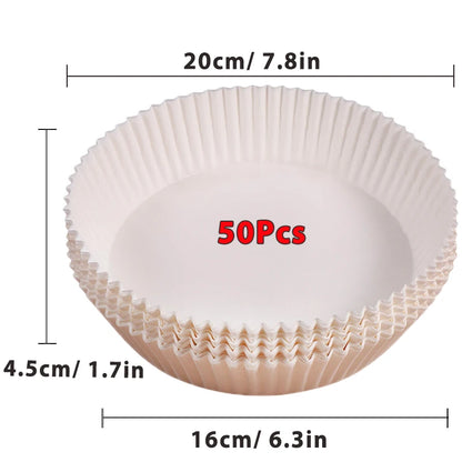 Air Fryer Paper Liners Disposable Round Parchment Baking Sheets