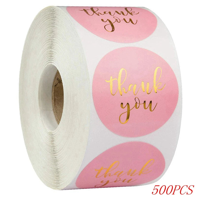 Thank You Stickers – 1 Inch Blue Envelope Sealing Labels
