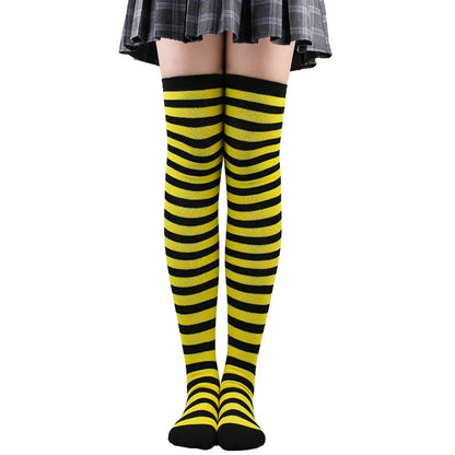 Women's Striped Over Knee Socks – Long Pinstripe Stockings