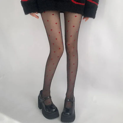 Thigh High Stockings for Women – Lace Black White Socks