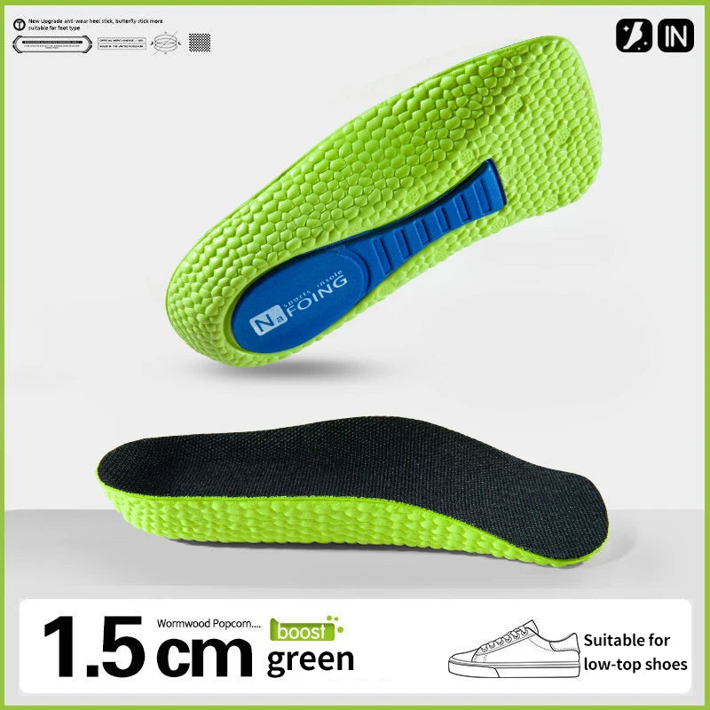 Height Increase Insoles – Memory Foam Heel Lift Shoe Inserts