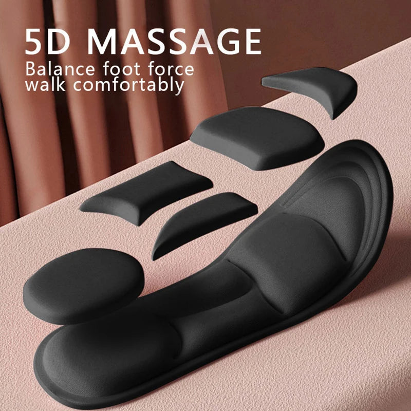 5D Massage Memory Foam Insoles – Cushioned Shoe Inserts EU 35–46