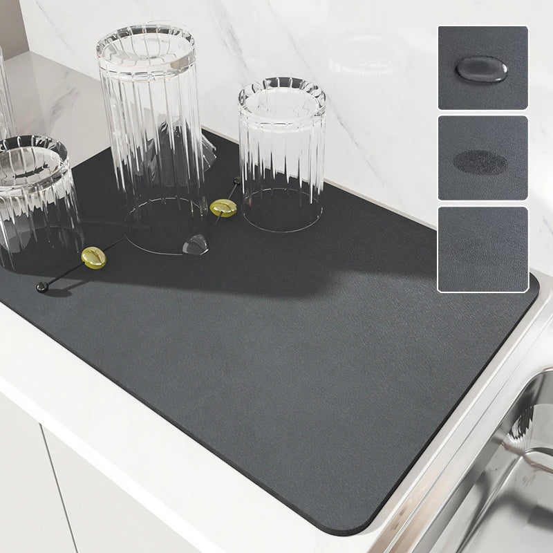 Kitchen Drying Mat Absorbent Dish & Coffee Counter Mat