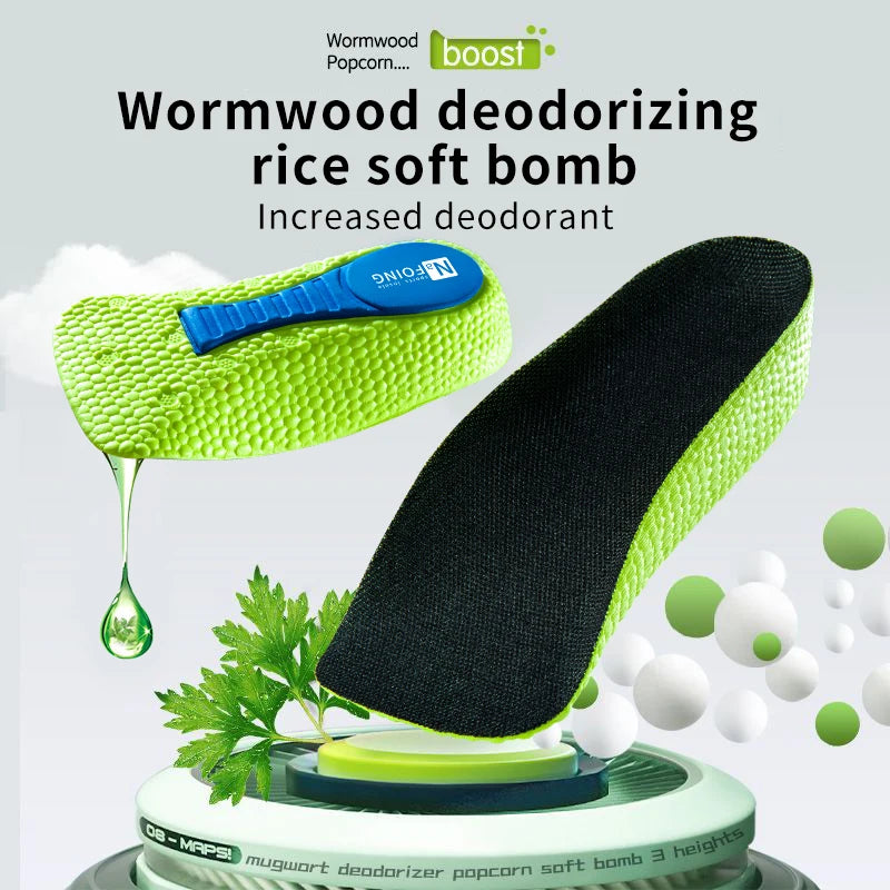 Height Increase Insoles – Memory Foam Heel Lift Shoe Inserts