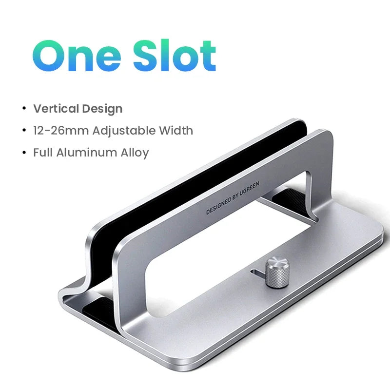 Vertical Laptop Stand Adjustable Aluminum Desk Stand for Laptop