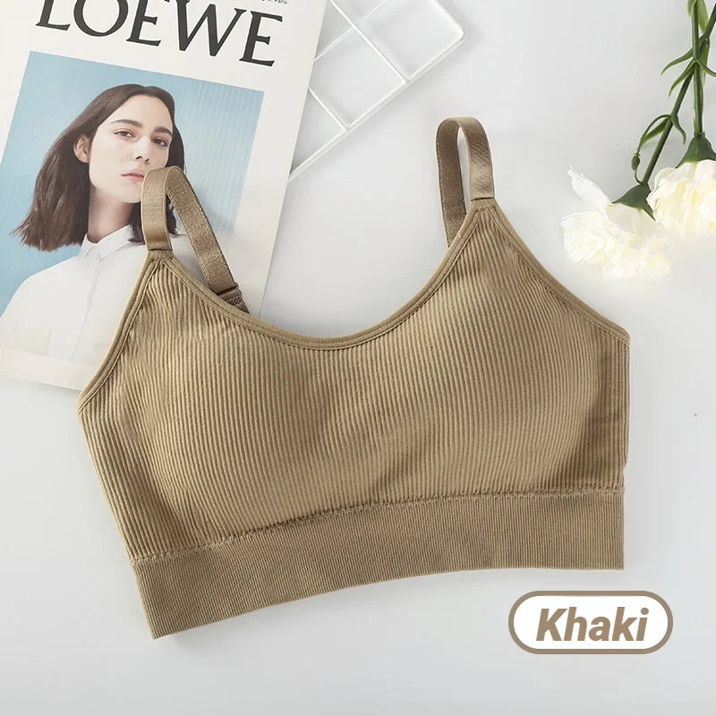 Women's Seamless Bralette – Full Cup Wireless Cotton Bra