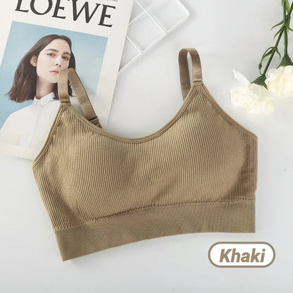 Women's Seamless Bralette – Full Cup Wireless Cotton Bra
