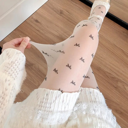 Thigh High Stockings for Women – Lace Black White Socks