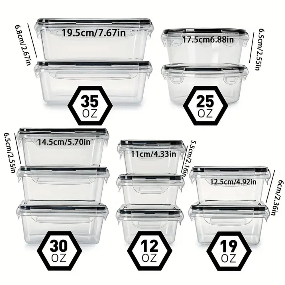 12-Piece Food Storage Containers Set, BPA