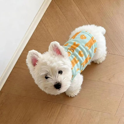 2Pcs Dog Cooling Clothes Set – Breathable Summer Vest & Sun Hat