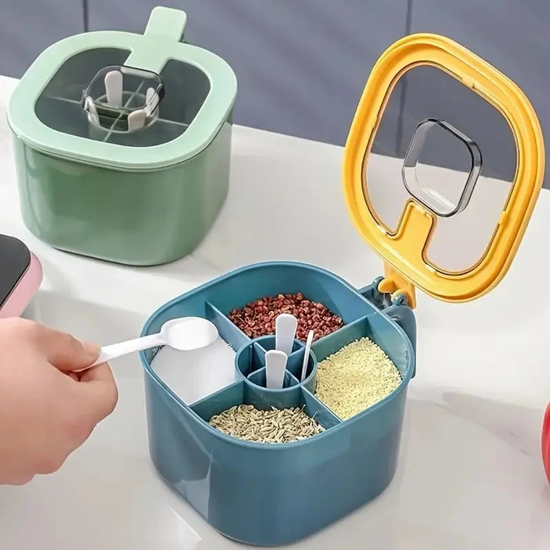 Seasoning Box with Lid & Spoons