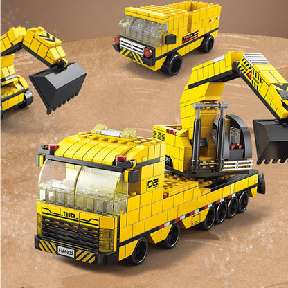Construction Vehicle Building Set – 6-in-1 Engineering Truck Blocks