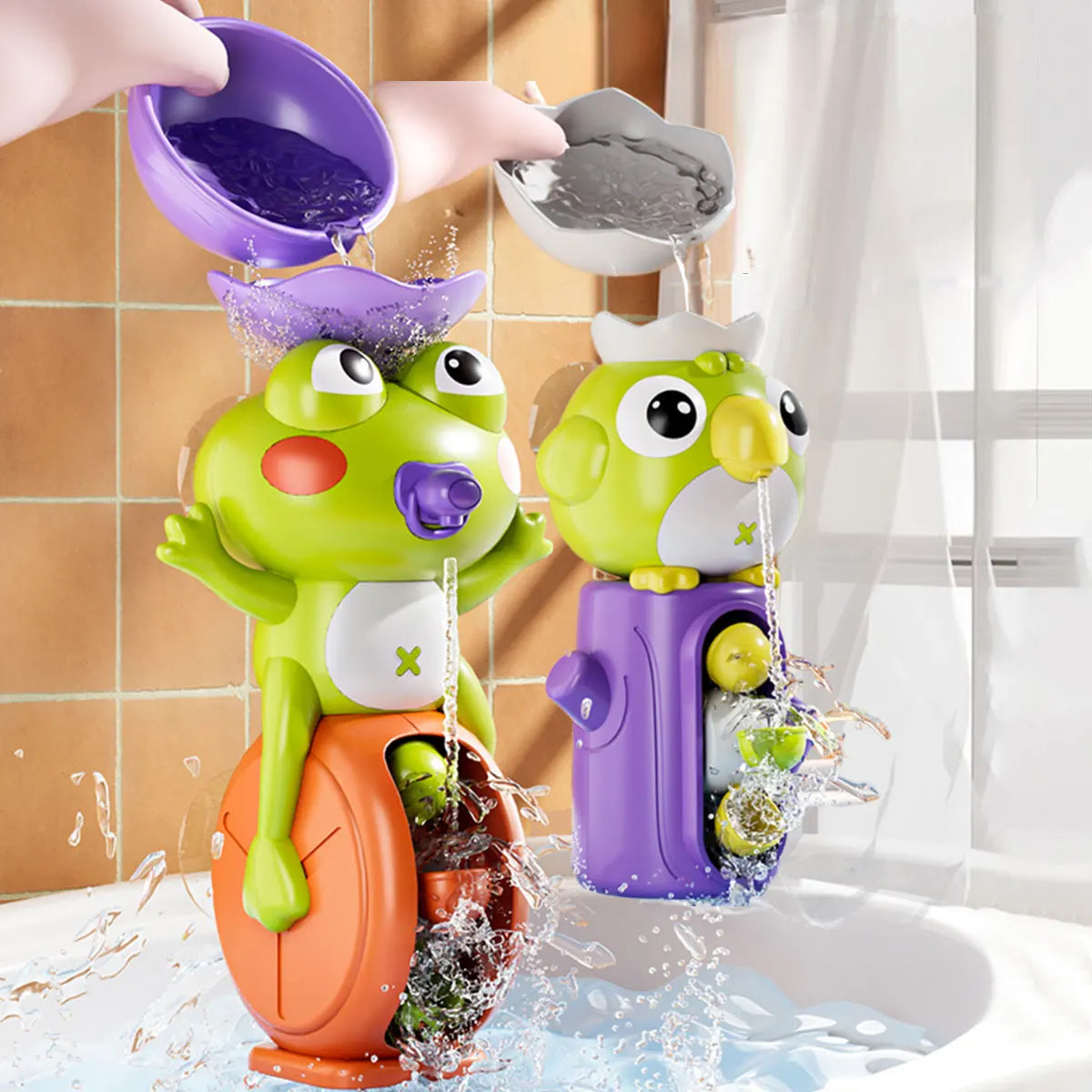 Waterwheel Bath Toy – Suction Cup Spinner for Kids