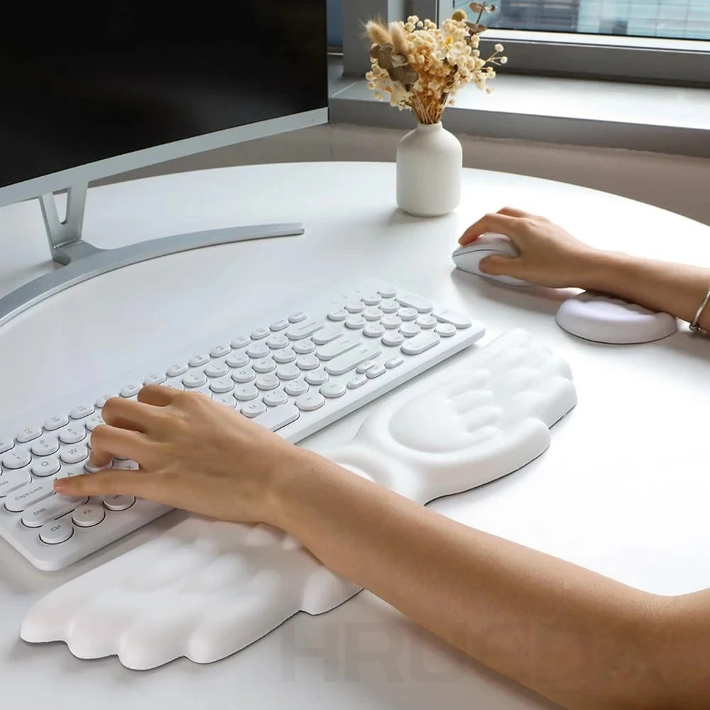 Memory Foam Mouse Pad Set – Keyboard & Mouse Wrist Rest