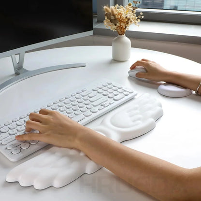 Memory Foam Mouse Pad Set – Keyboard & Mouse Wrist Rest