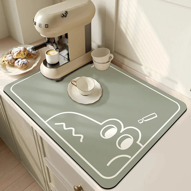 Kitchen Drying Mat Absorbent Dish & Coffee Counter Mat