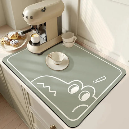 Kitchen Drying Mat Absorbent Dish & Coffee Counter Mat