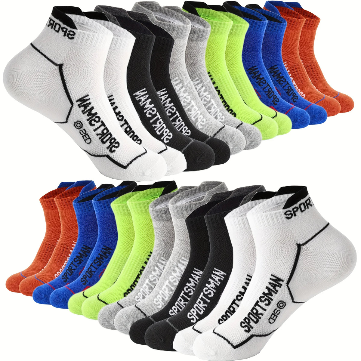 Men's No Show Socks Breathable Ankle Running Sport Socks