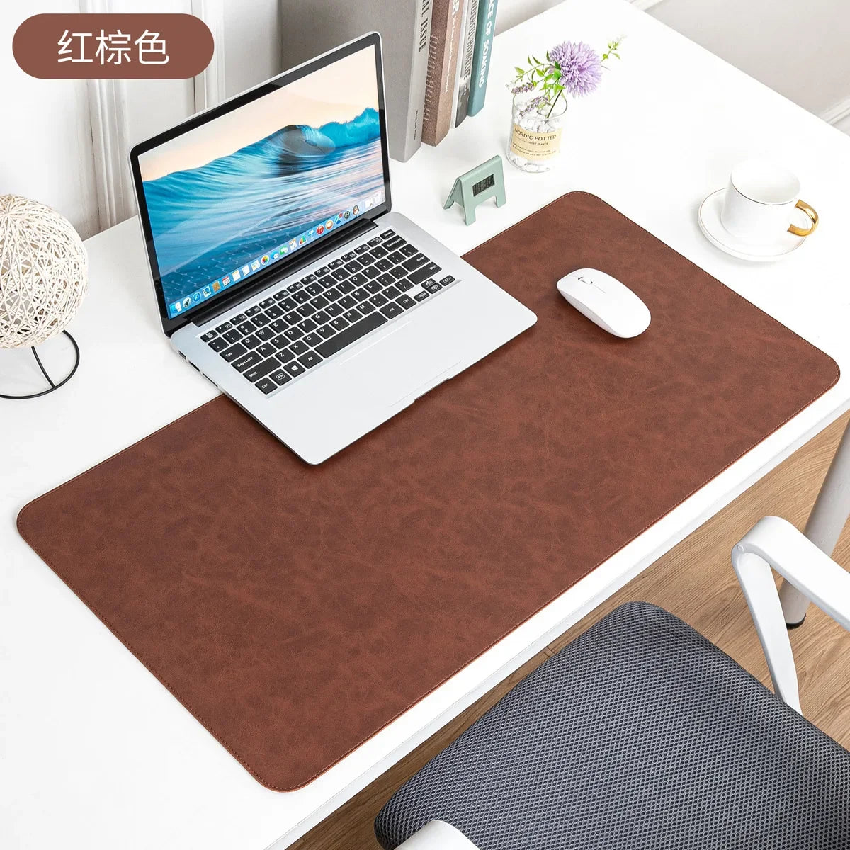 Desk Pad – Waterproof PU Leather Mouse Mat for Keyboard & Laptop