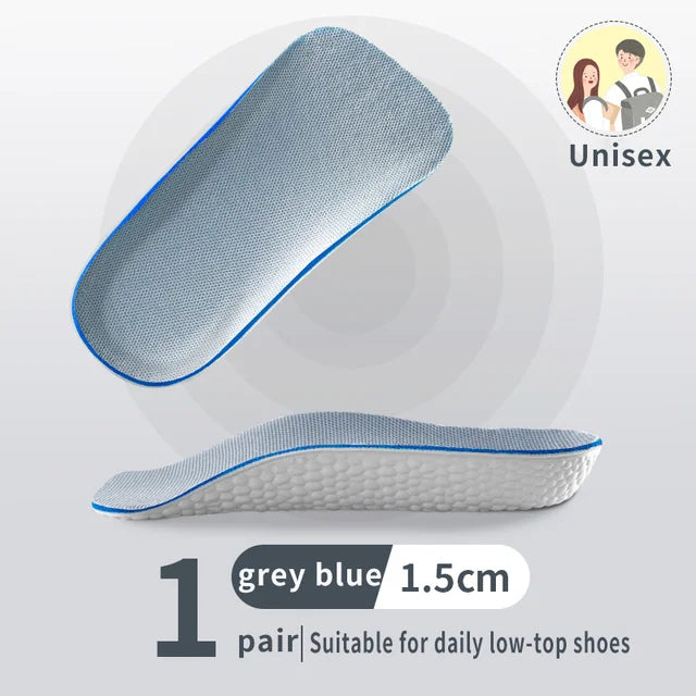 Height Increasing Insoles Memory Foam Arch Support Heel Lift 1.5–3.5cm