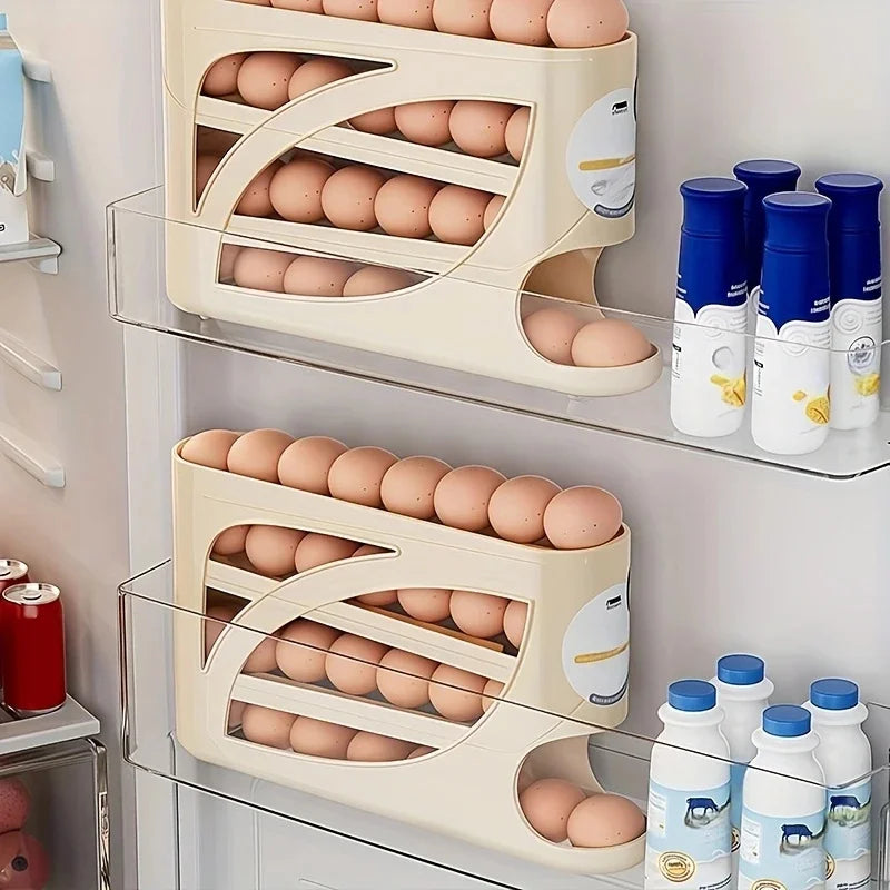 3-Tier Egg Storage Container for Refrigerator, 24 Egg Organizer Rack