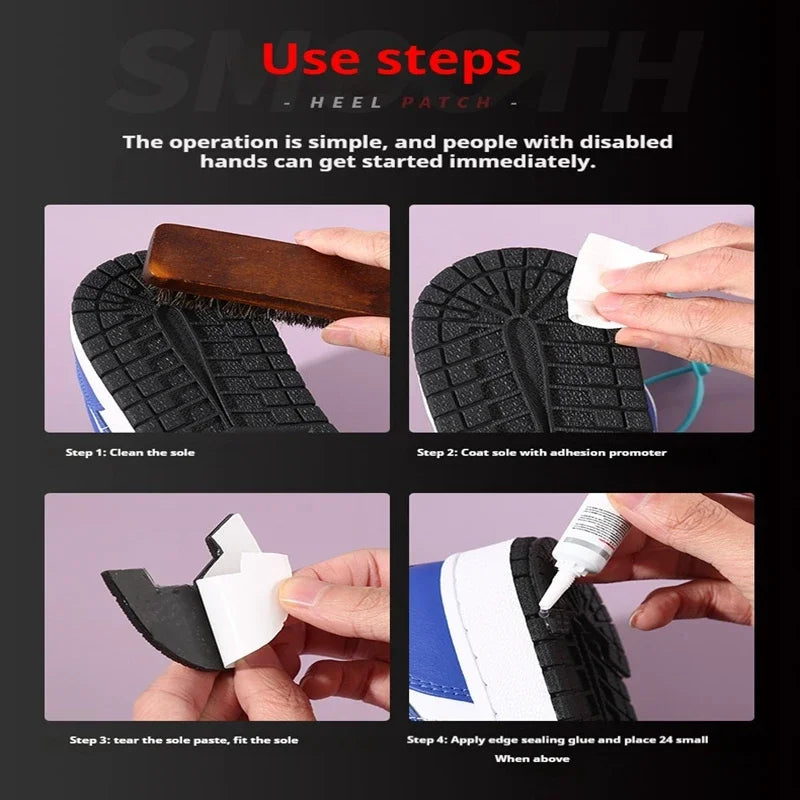 Self-Adhesive Shoe Sole Stickers – Non-Slip Rubber Heel Pads