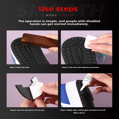 Self-Adhesive Shoe Sole Stickers – Non-Slip Rubber Heel Pads