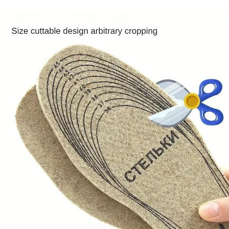 Warm Wool Insoles – Soft Winter Shoe Inserts