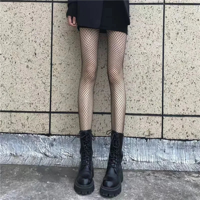 Fishnet Tights – Women’s Black High Waist Mesh Stockings