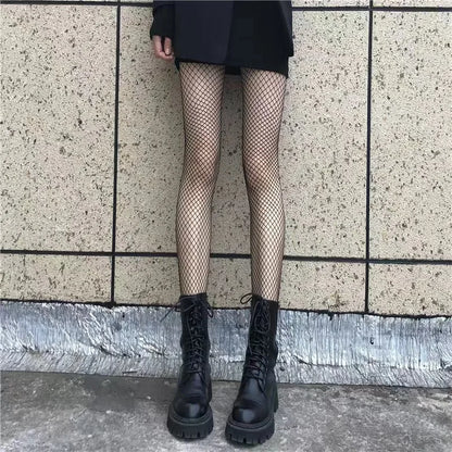 Fishnet Tights – Women’s Black High Waist Mesh Stockings
