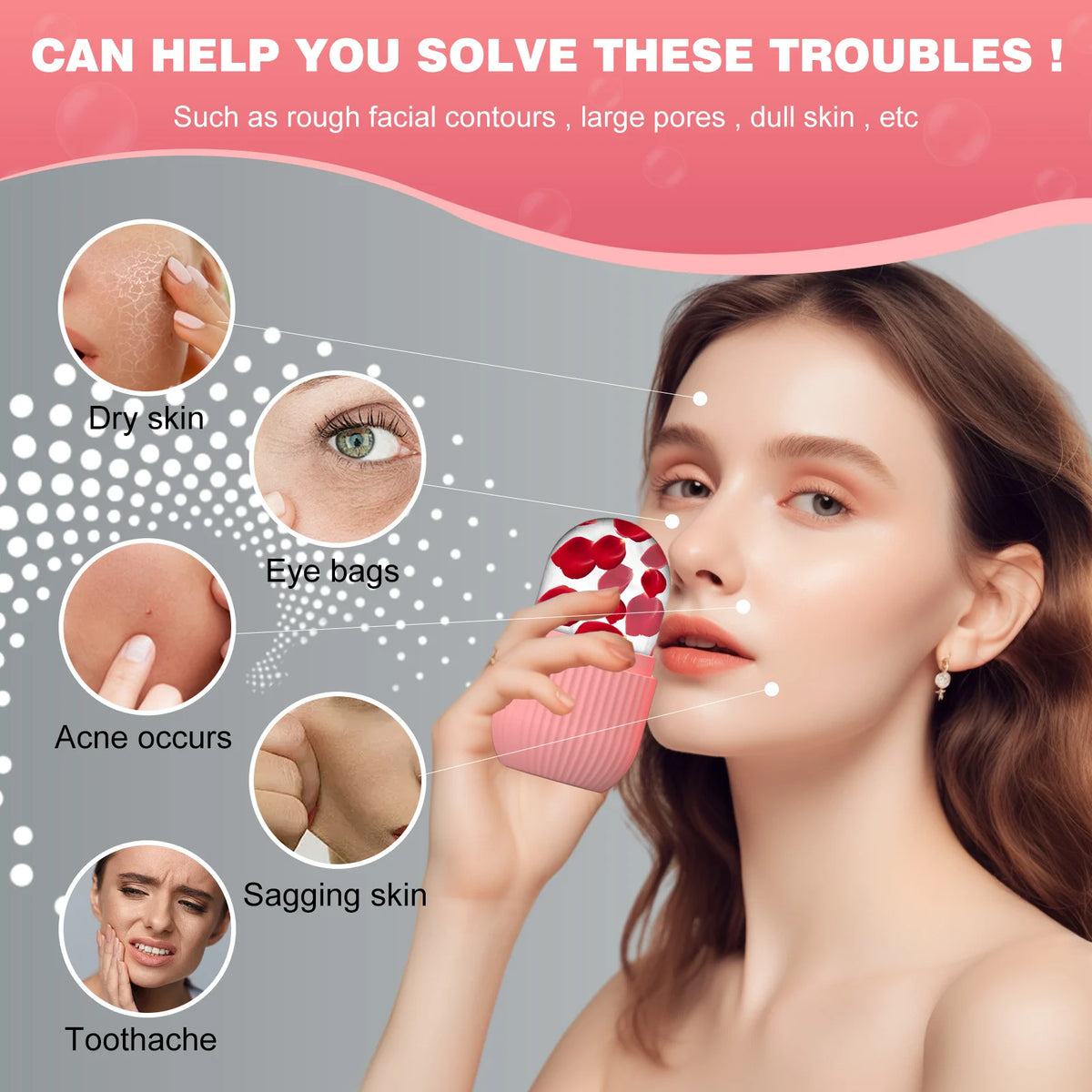 Silicone Face Ice Roller