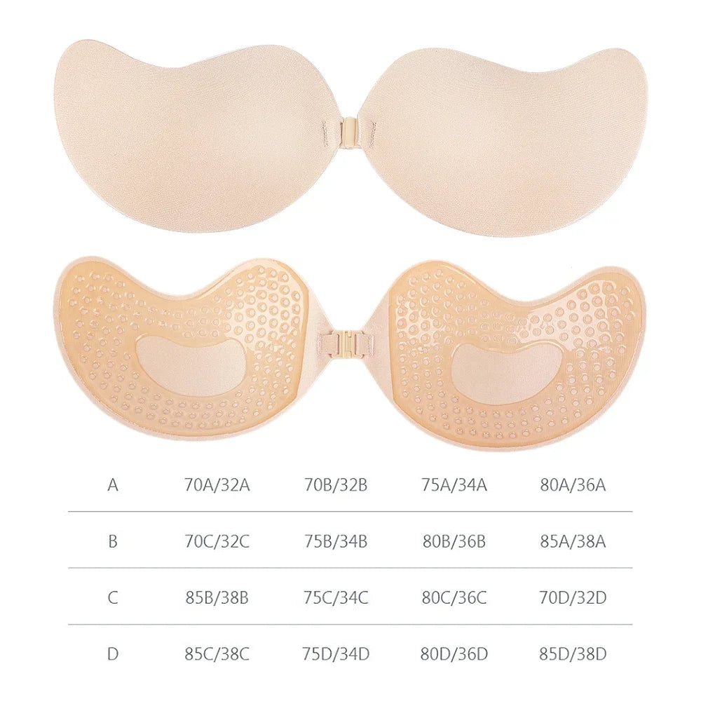 Strapless Bra – Seamless Backless Adhesive Push Up Design