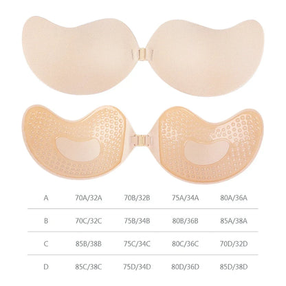 Strapless Bra – Seamless Backless Adhesive Push Up Design