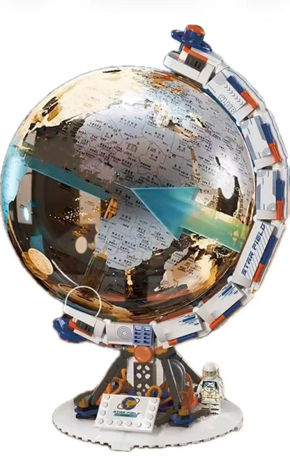 Space Station Building Blocks Set with Transparent Globe