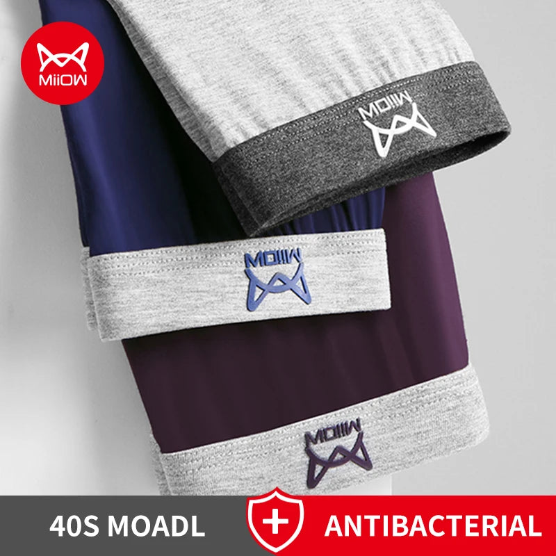 Men’s Modal Boxer Shorts – Breathable Mesh Underwear 3-Piece Set