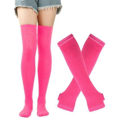 Over Knee Socks – Women’s Striped Thigh High Cotton Blend Socks