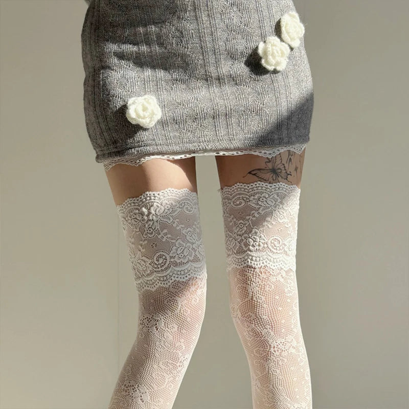 Fishnet Thigh High Socks