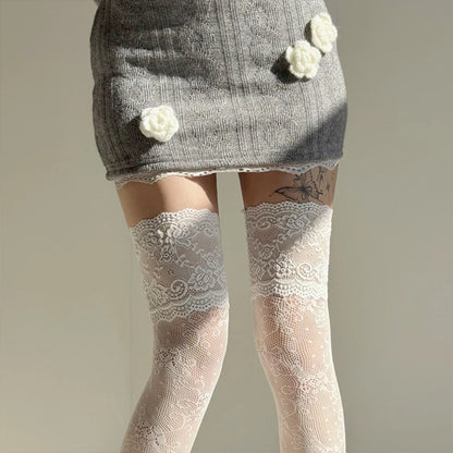 Fishnet Thigh High Socks