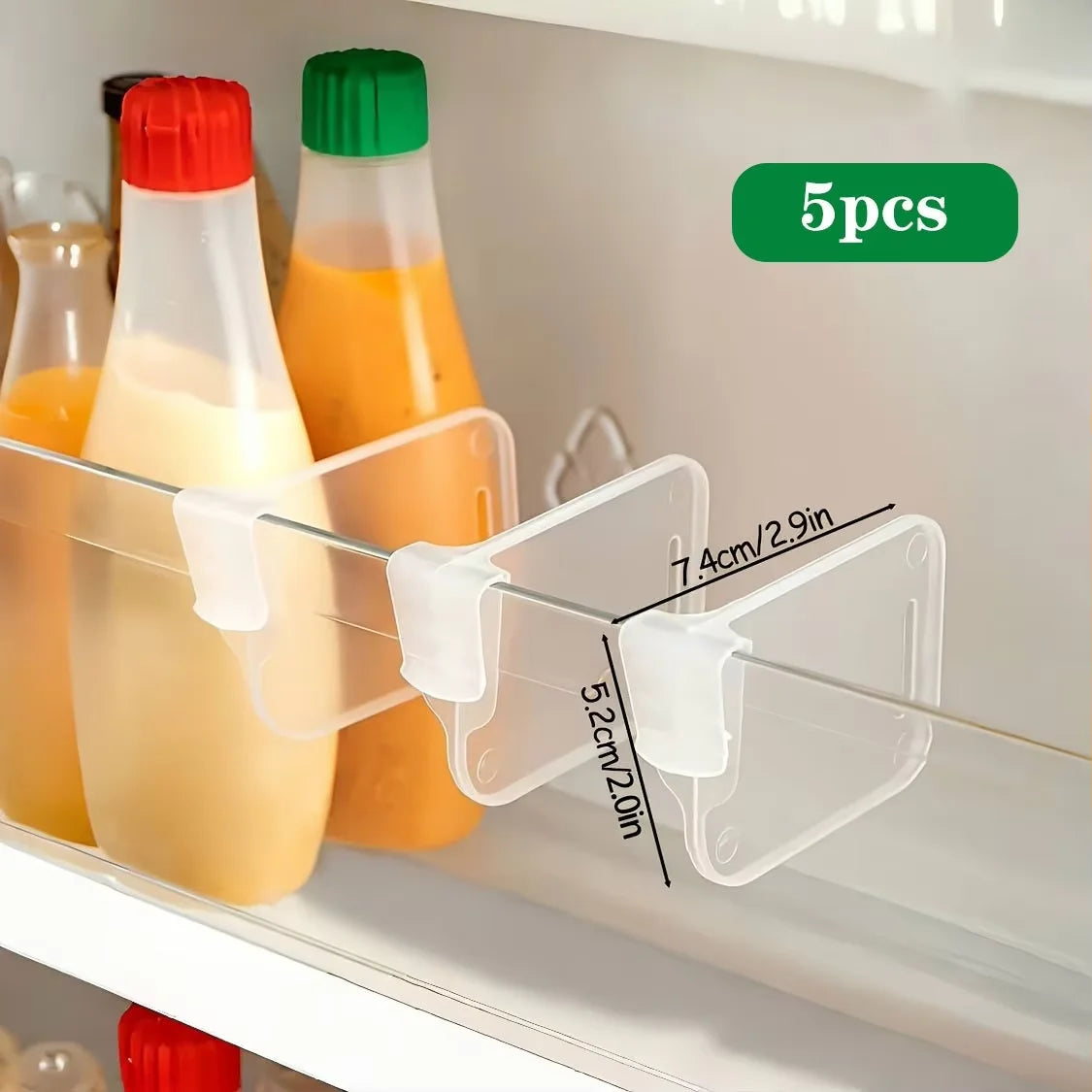Refrigerator Door Divider Clips – Adjustable Storage Organizer