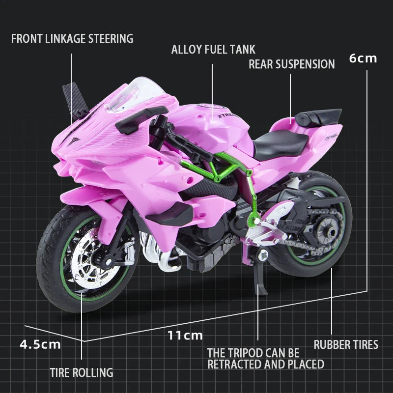 Diecast Motorcycle Model – 1:18 Alloy Racing Bike
