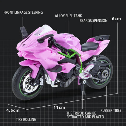 Diecast Motorcycle Model – 1:18 Alloy Racing Bike