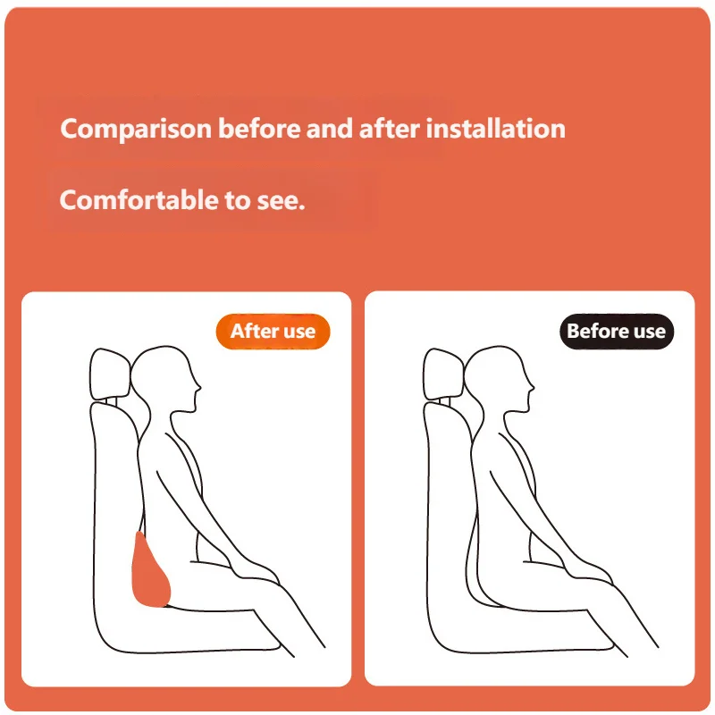 Car Lumbar Support Cushion Memory Foam Back Support Pillow