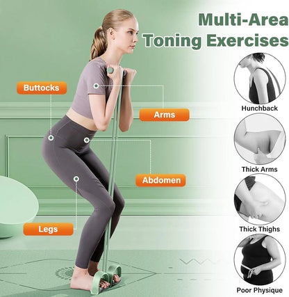 Pedal Resistance Bands with Handles – Full Body Exercise Trainer
