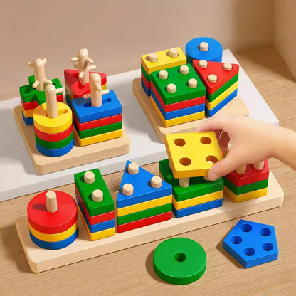 Wooden Shape Matching Toy for Kids